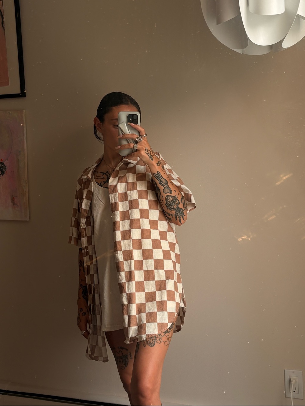 Checkered button up - Picture 3 of 3